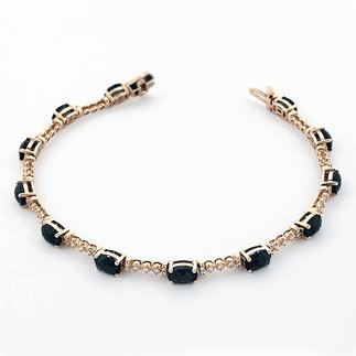 14K Rose Gold Topaz Bracelet