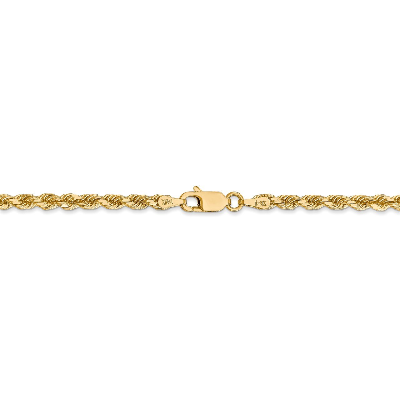 14k 3.20mm D/C Rope with Lobster Clasp Chain-2