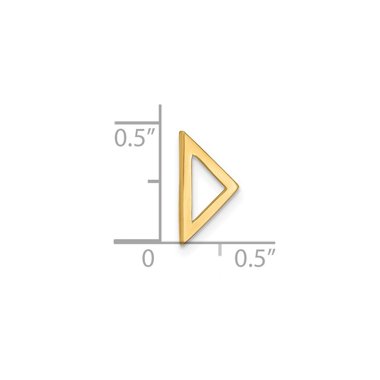 14k Polished Triangle Chain Slide-2