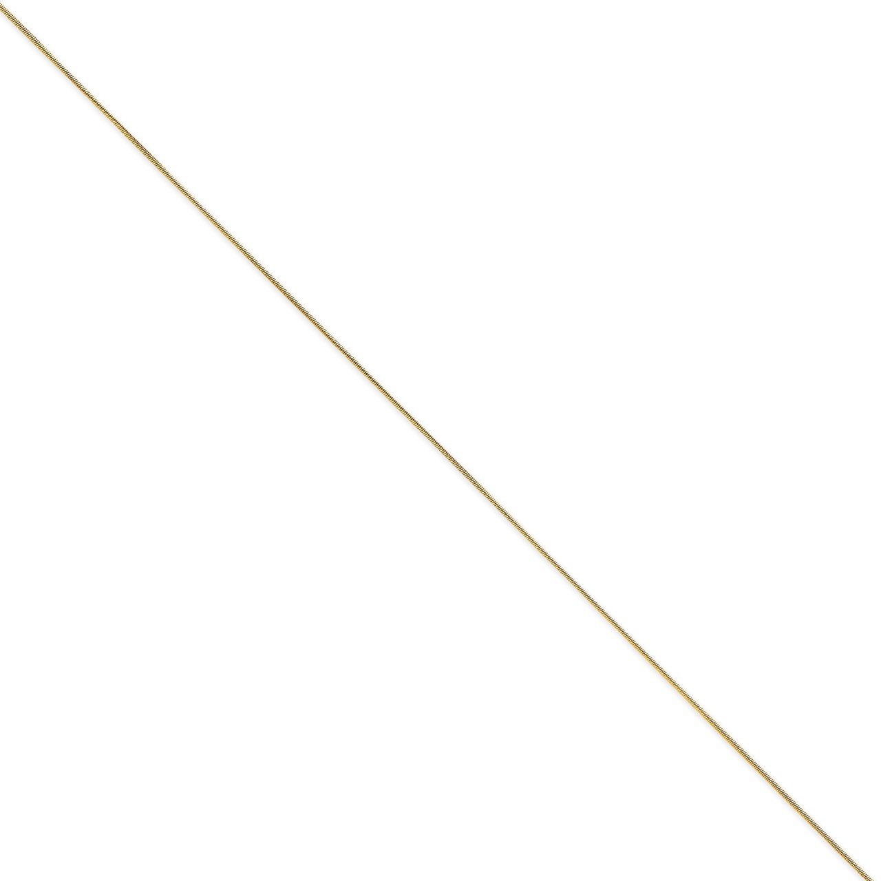 14k .80mm Round Snake Chain