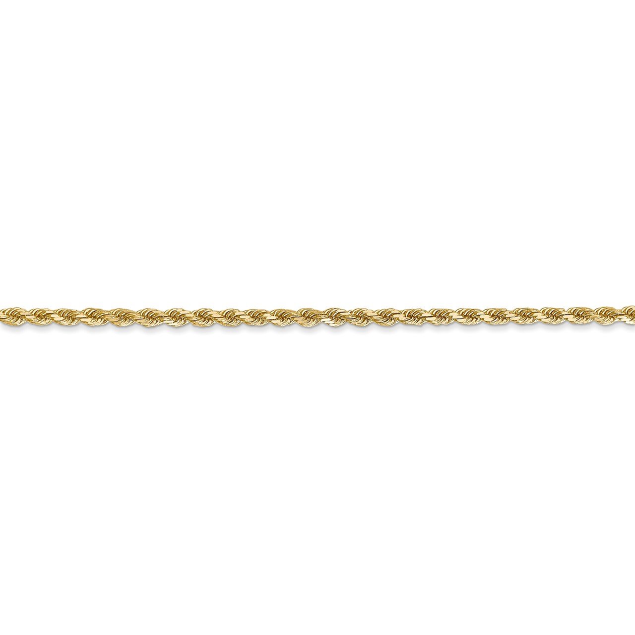 14k 2mm D/C Rope with Lobster Clasp Chain-1