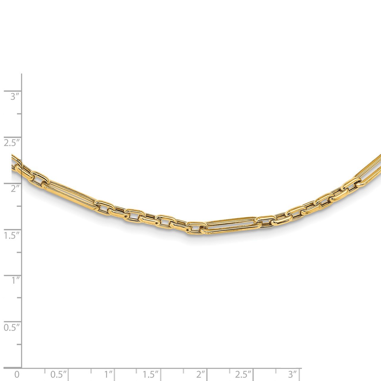 14K Polished Fancy Link Necklace-2