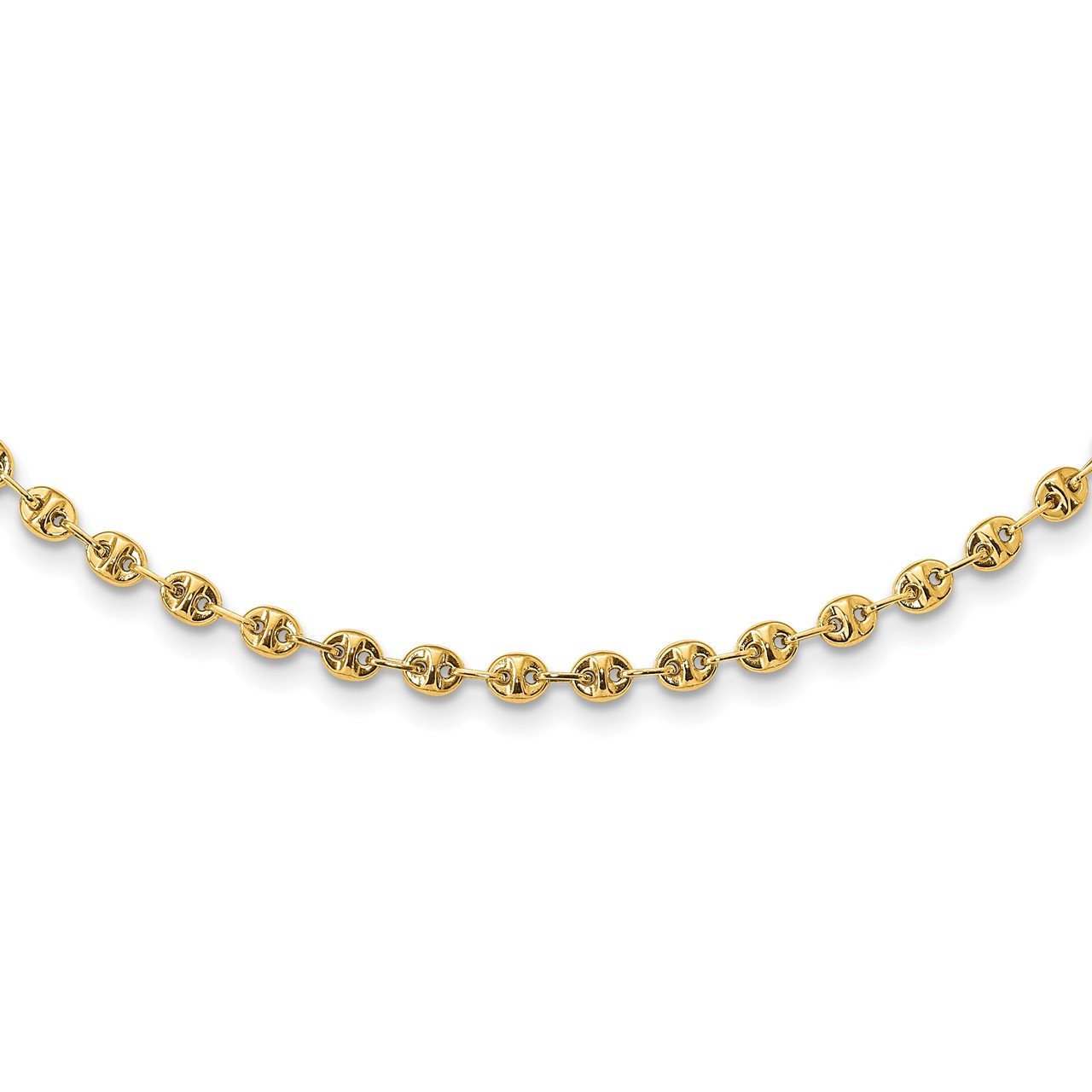 14K Polished Fancy Link Necklace