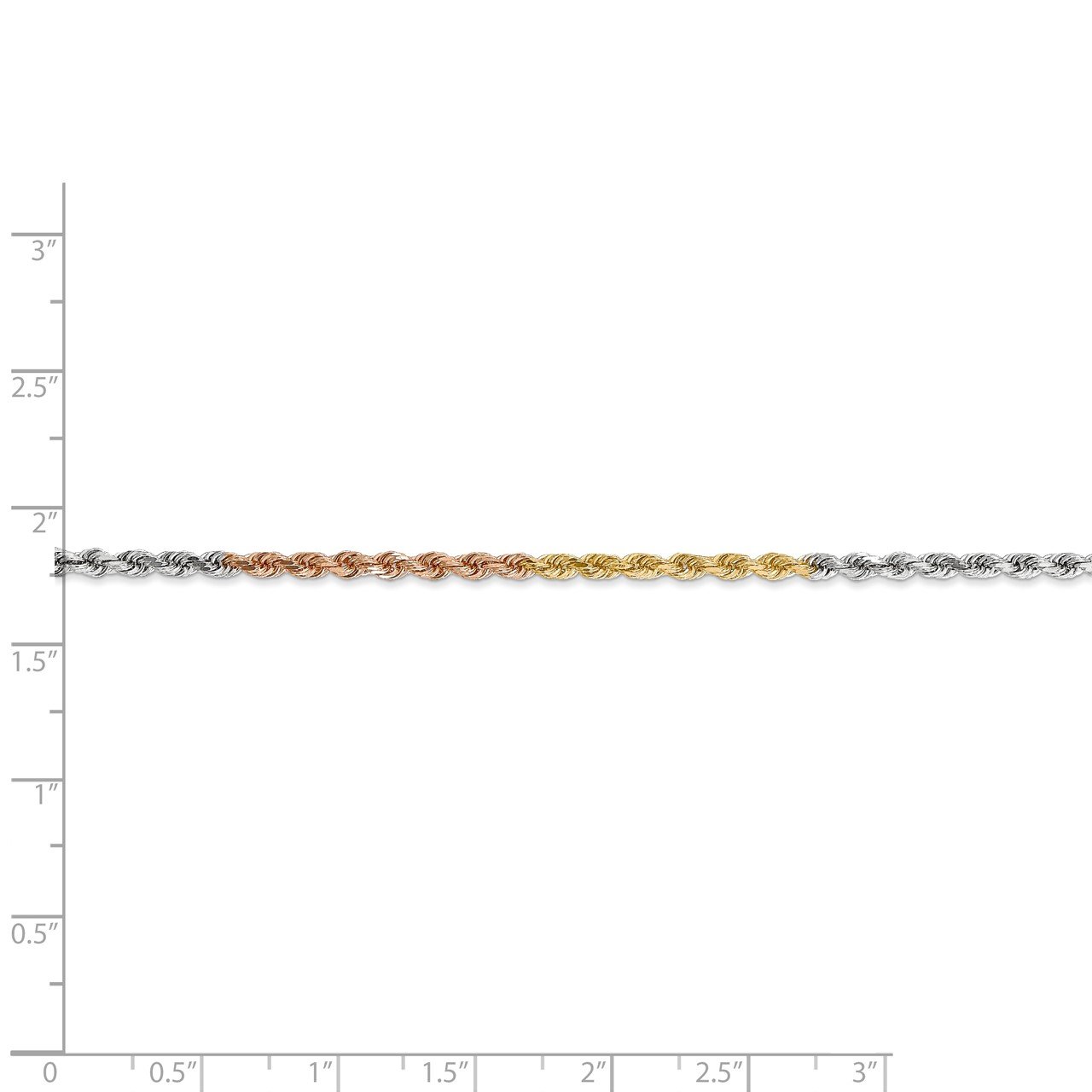 14k Tri-Color 2.5mm D/C Rope Chain-4