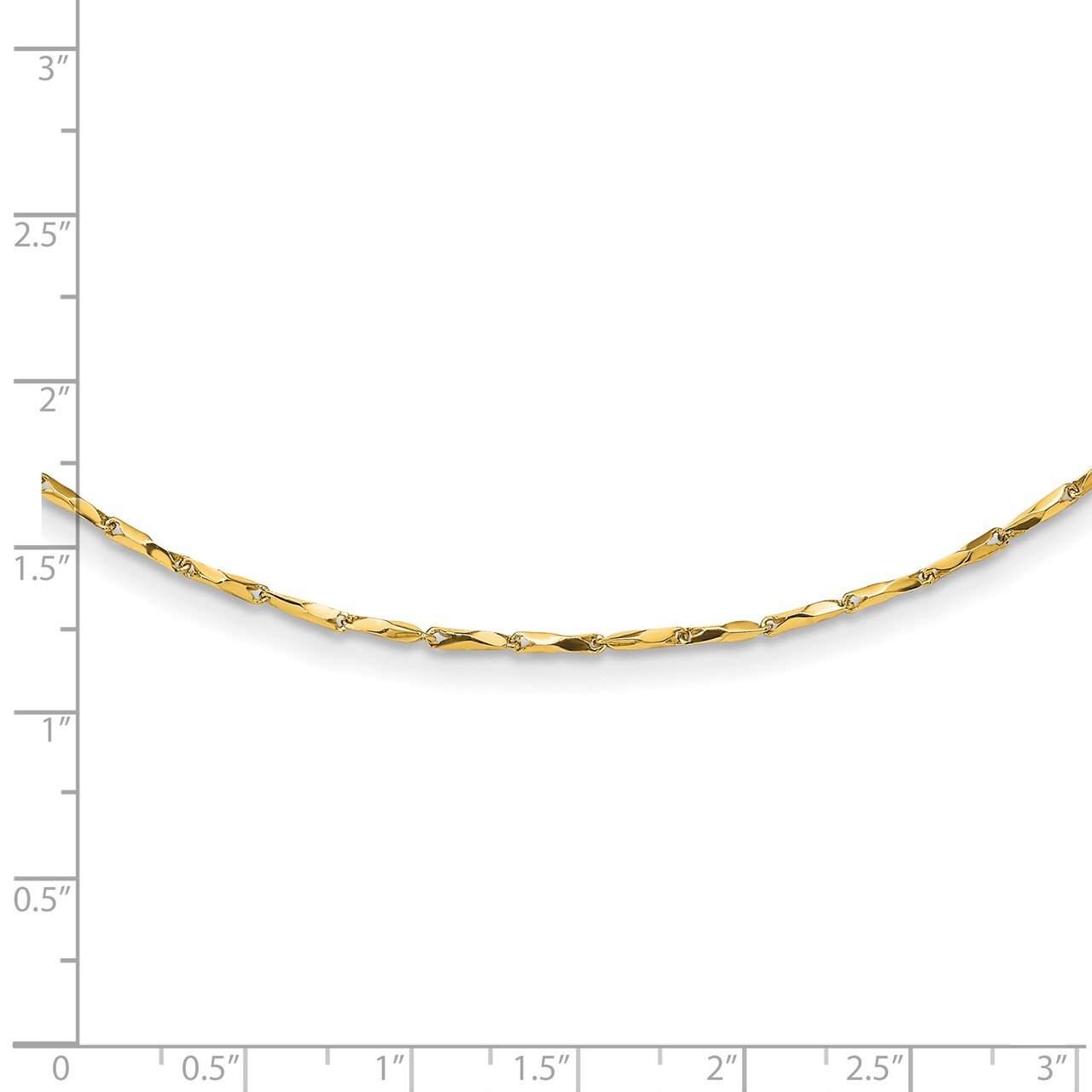 14K Polished Fancy Link 17in Necklace-1