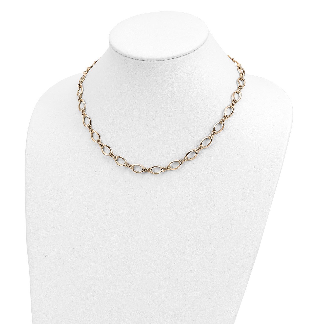 14k Fancy Link 18in Necklace-2