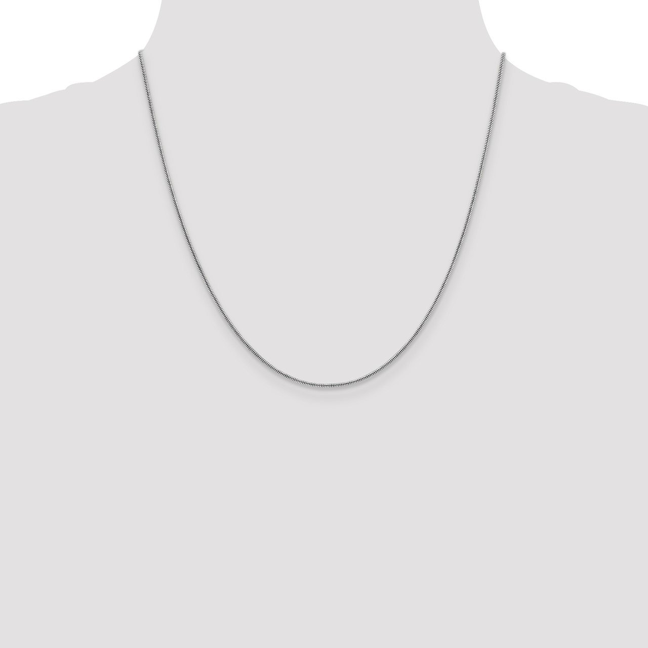 Leslie's 14K White Gold 1.3mm Round Snake Chain-1