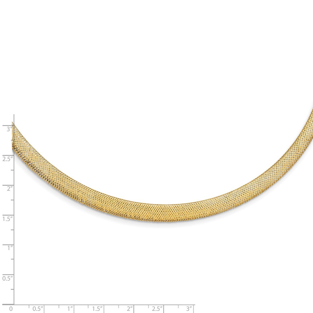 14K Stretch Mesh with 1.5in ext. Necklace-1