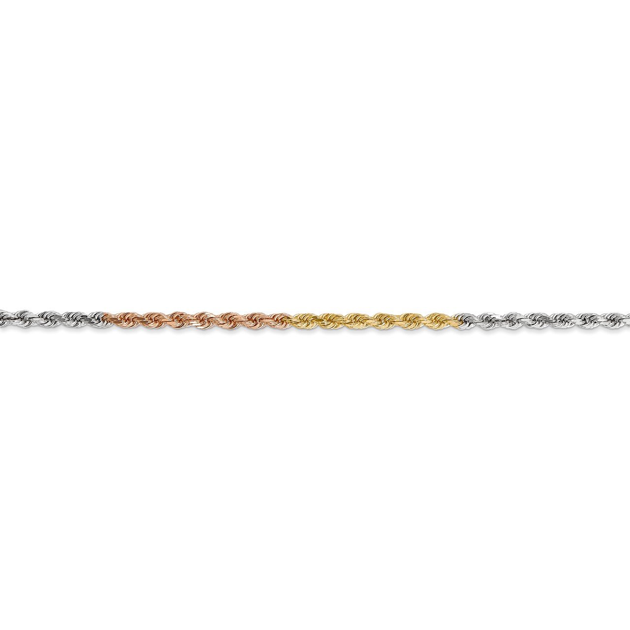 14k Tri-Color 2.5mm D/C Rope Chain-2