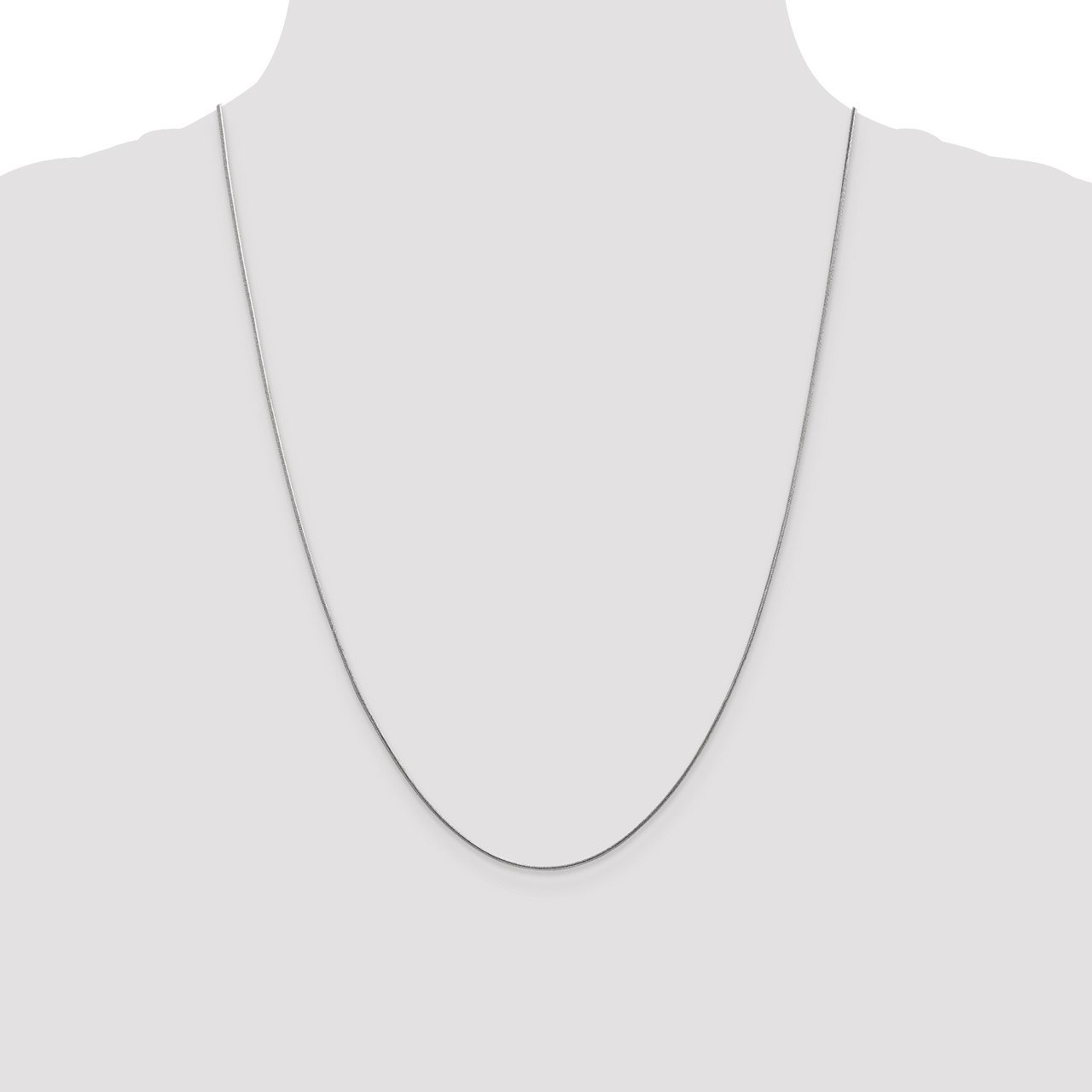Leslie's 14K White Gold .8mm Round Snake Chain-1