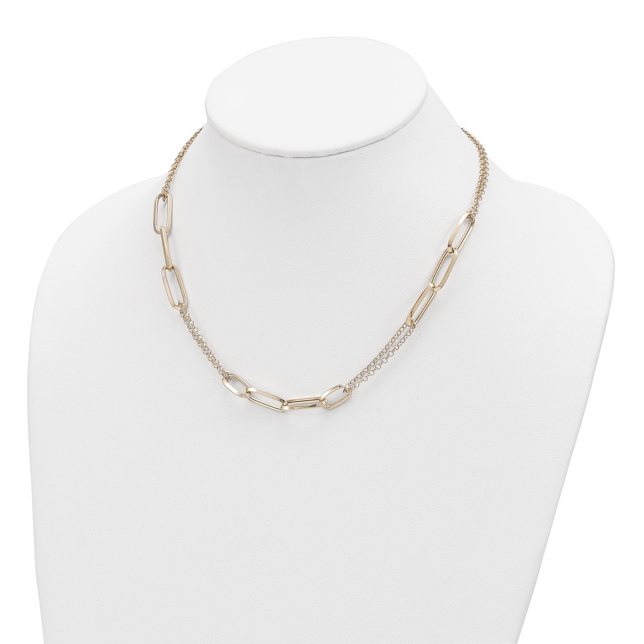 14k Polished Multi Link 17.75in Necklace-1