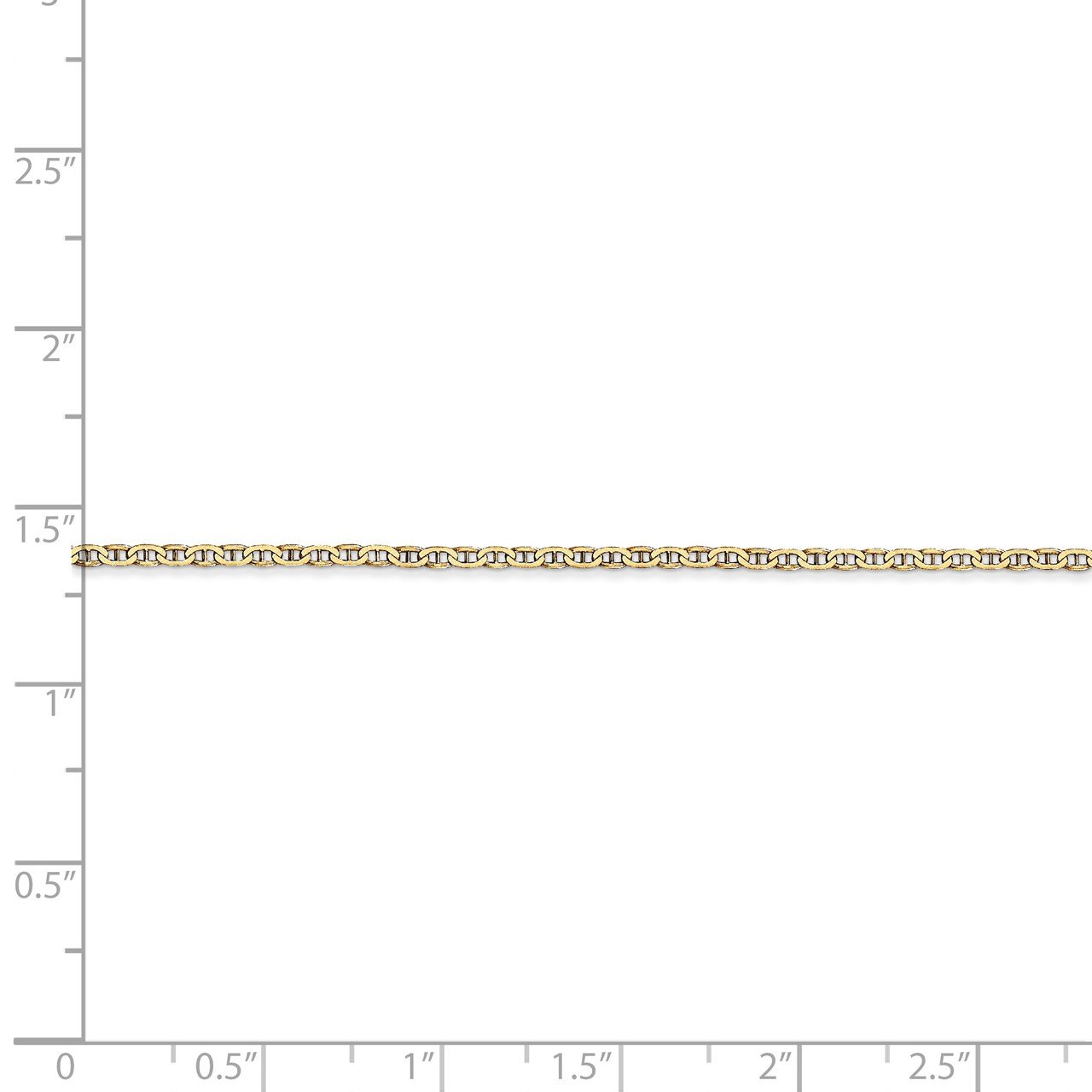 14k 1.5mm Lightweight Flat Anchor Link Pendant Chain-4