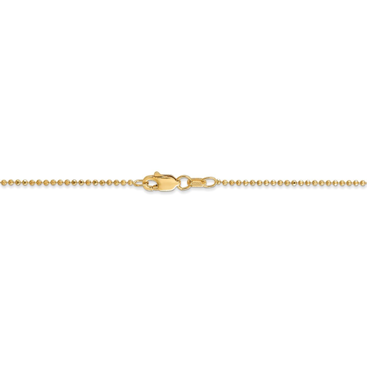 14k 1.2mm D/C Beaded Pendant Chain-3
