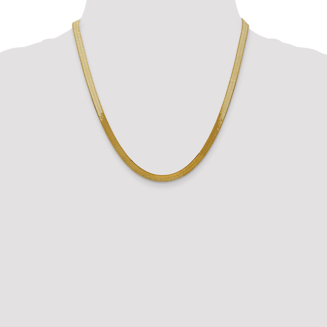 14k 5.mm Silky Herringbone Chain-1