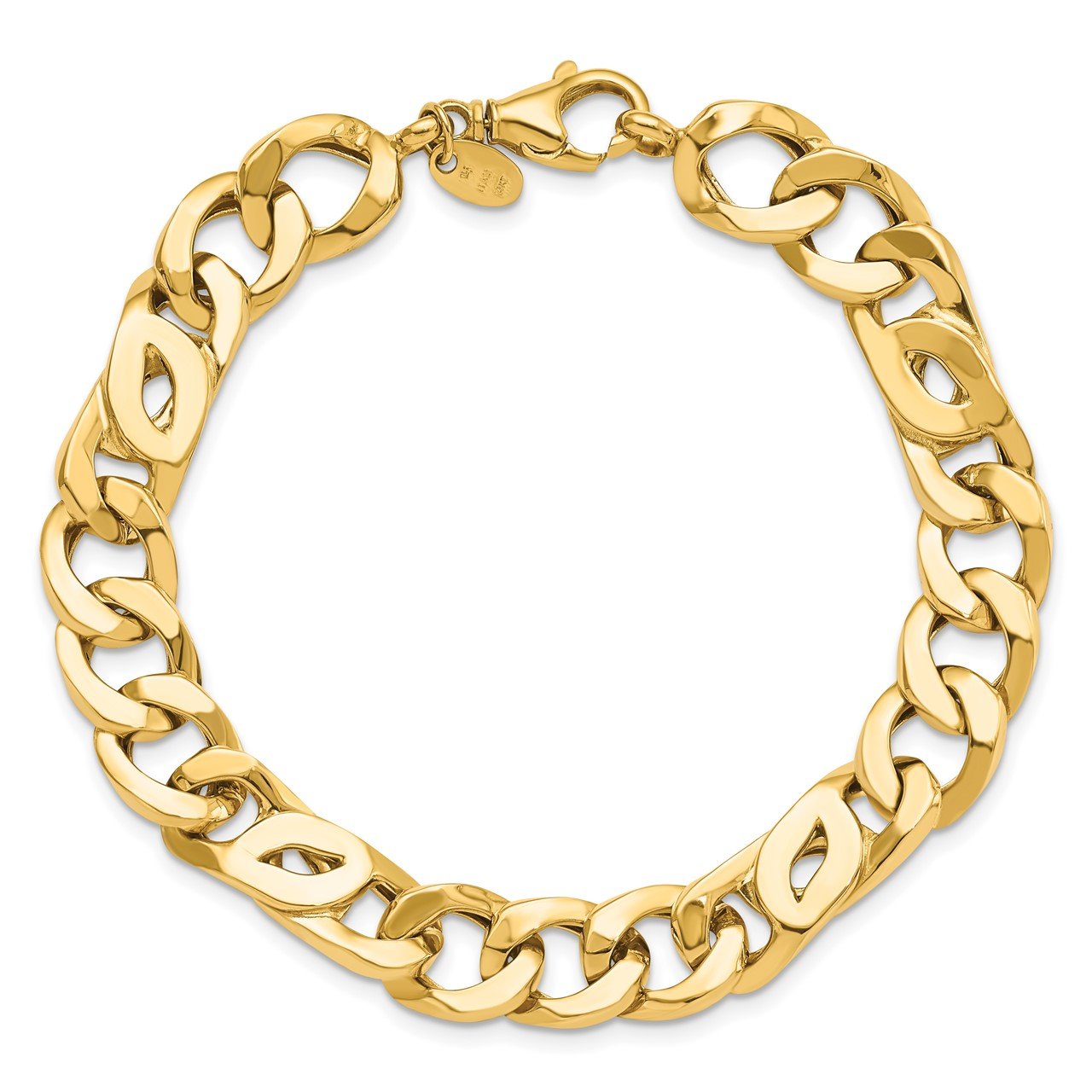 Leslie's 14K Men's Polished Link Bracelet-3
