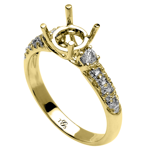14K Gold Engagement Ring (Rose, White, Yellow)-2