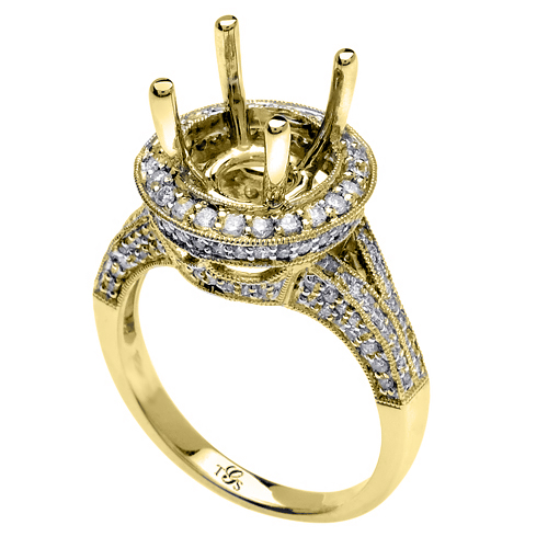 14K Gold Engagement Ring (Rose, White, Yellow)-1