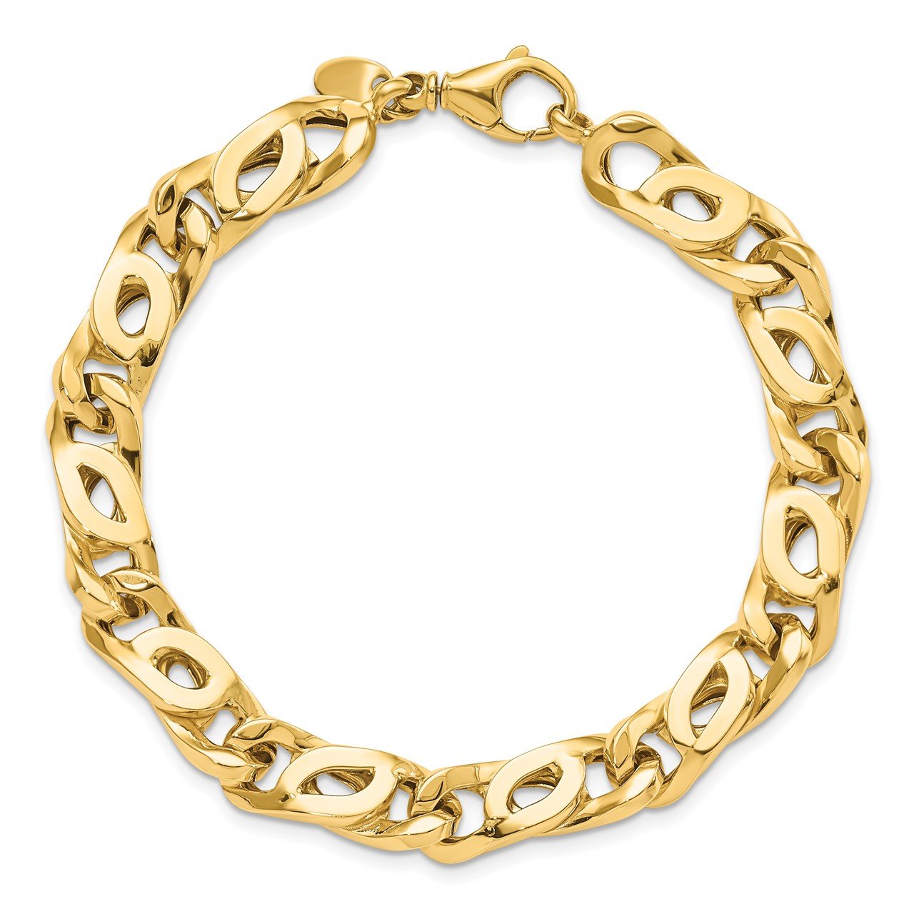 Leslie's 14K Men's Polished Link Bracelet-3