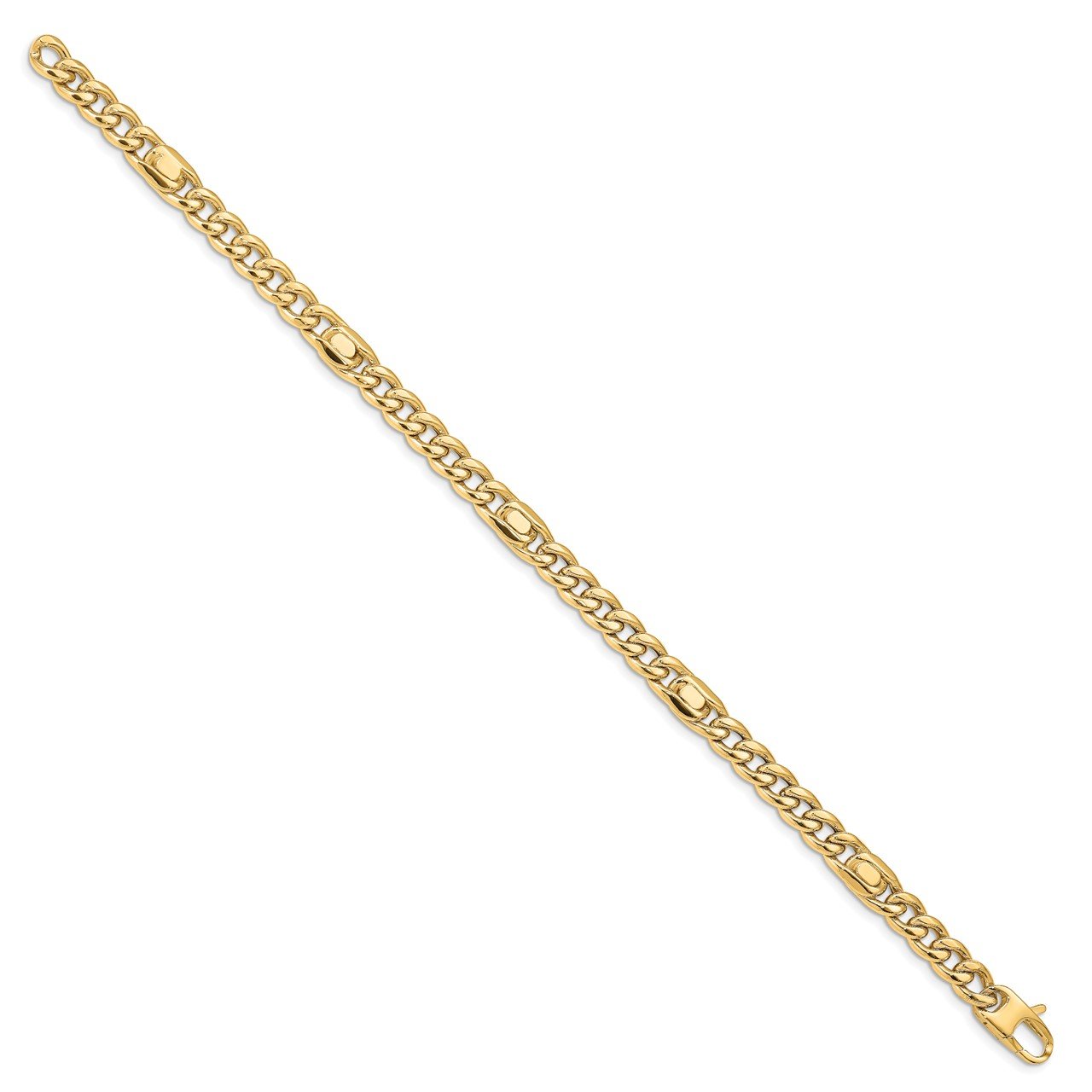 Leslie's 14k Men's Polished Link Bracelet-1