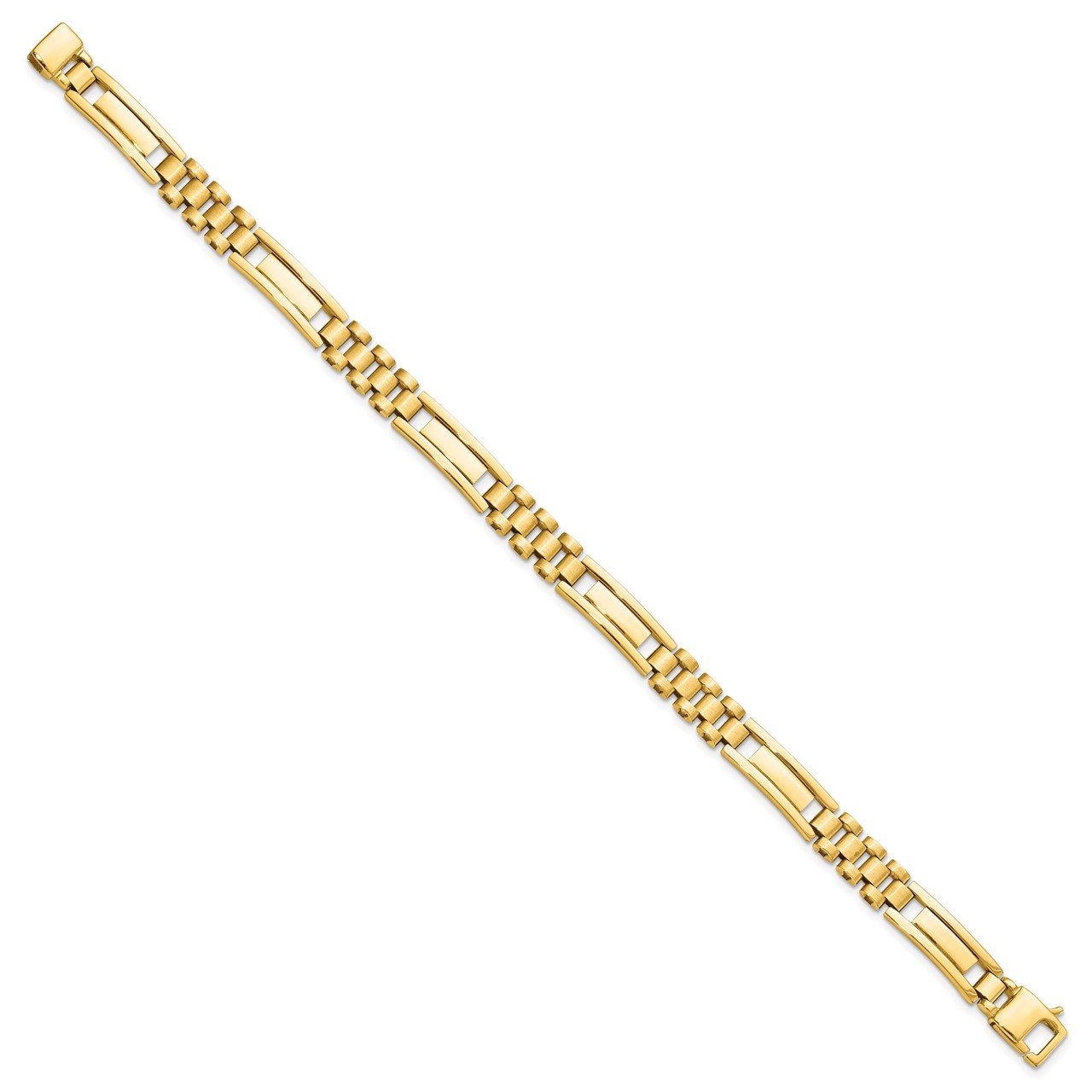 Leslie's 14K Polished and Brushed Men's Bracelet-1
