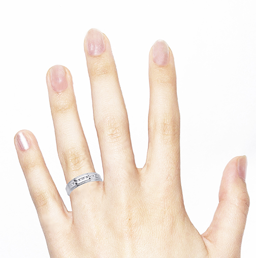 14k White/Yellow/Rose Gold Natural Diamond Unisex Band-3