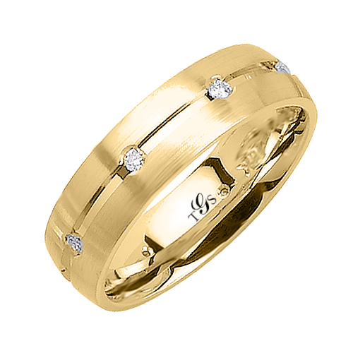 14k White/Yellow/Rose Gold Natural Diamonds Unisex Band-3