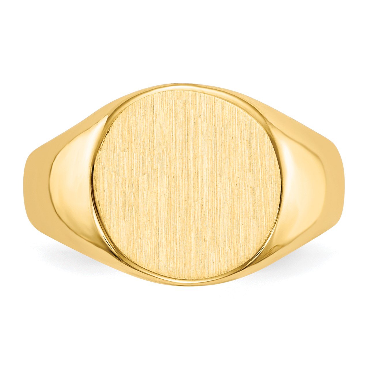 14k 10.5x11.0mm Closed Back Signet Ring-3