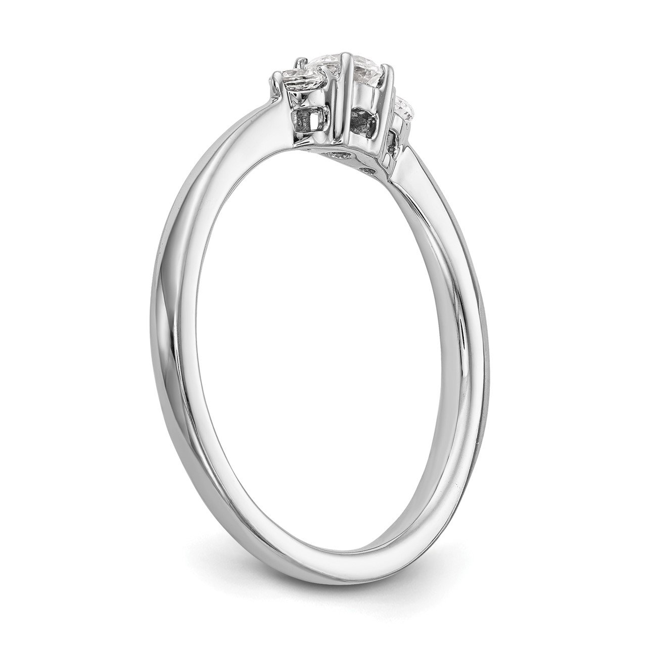 14K White Gold Complete Diamond Promise/Engagement Ring-5