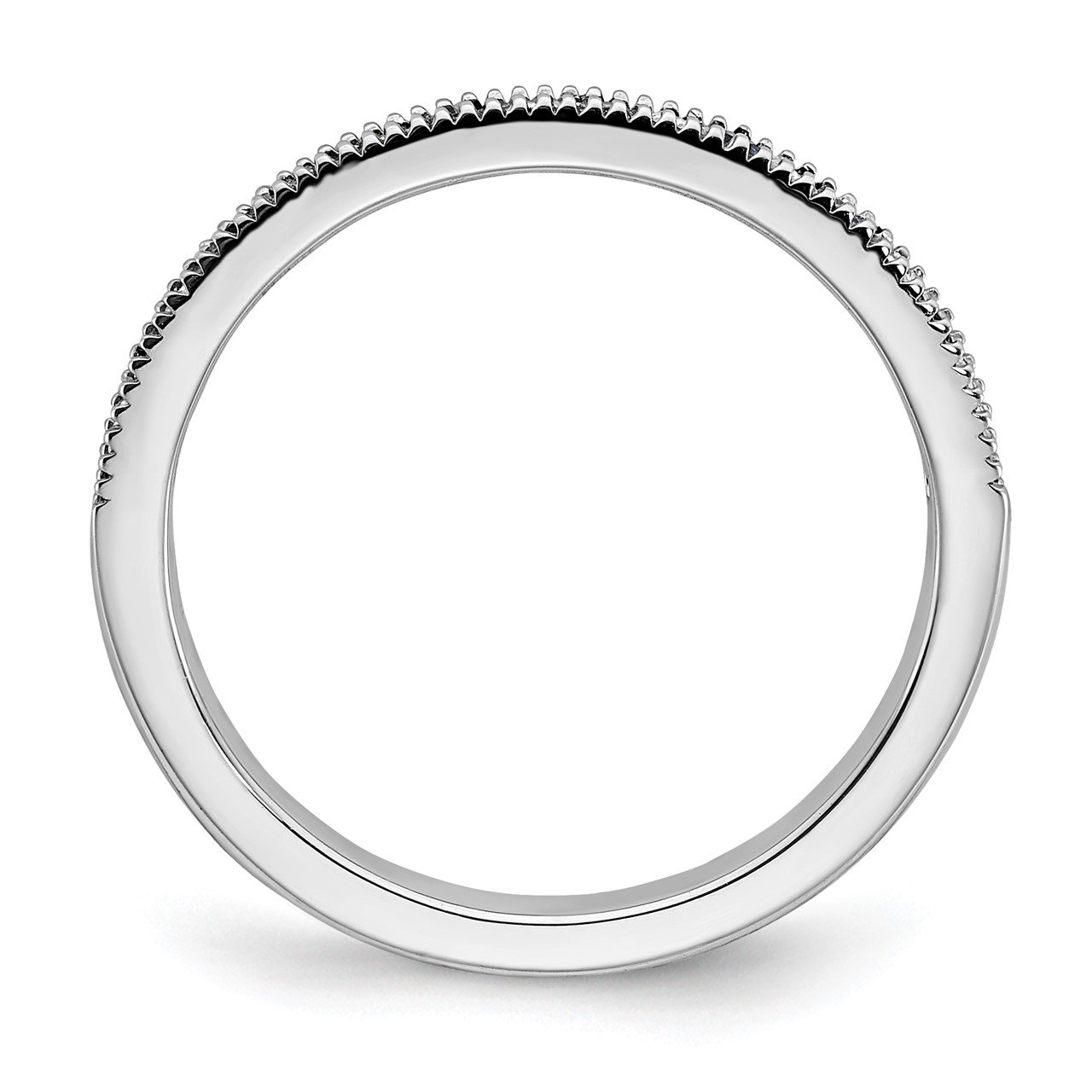 14k White Gold Sapphire and Diamond Band-1