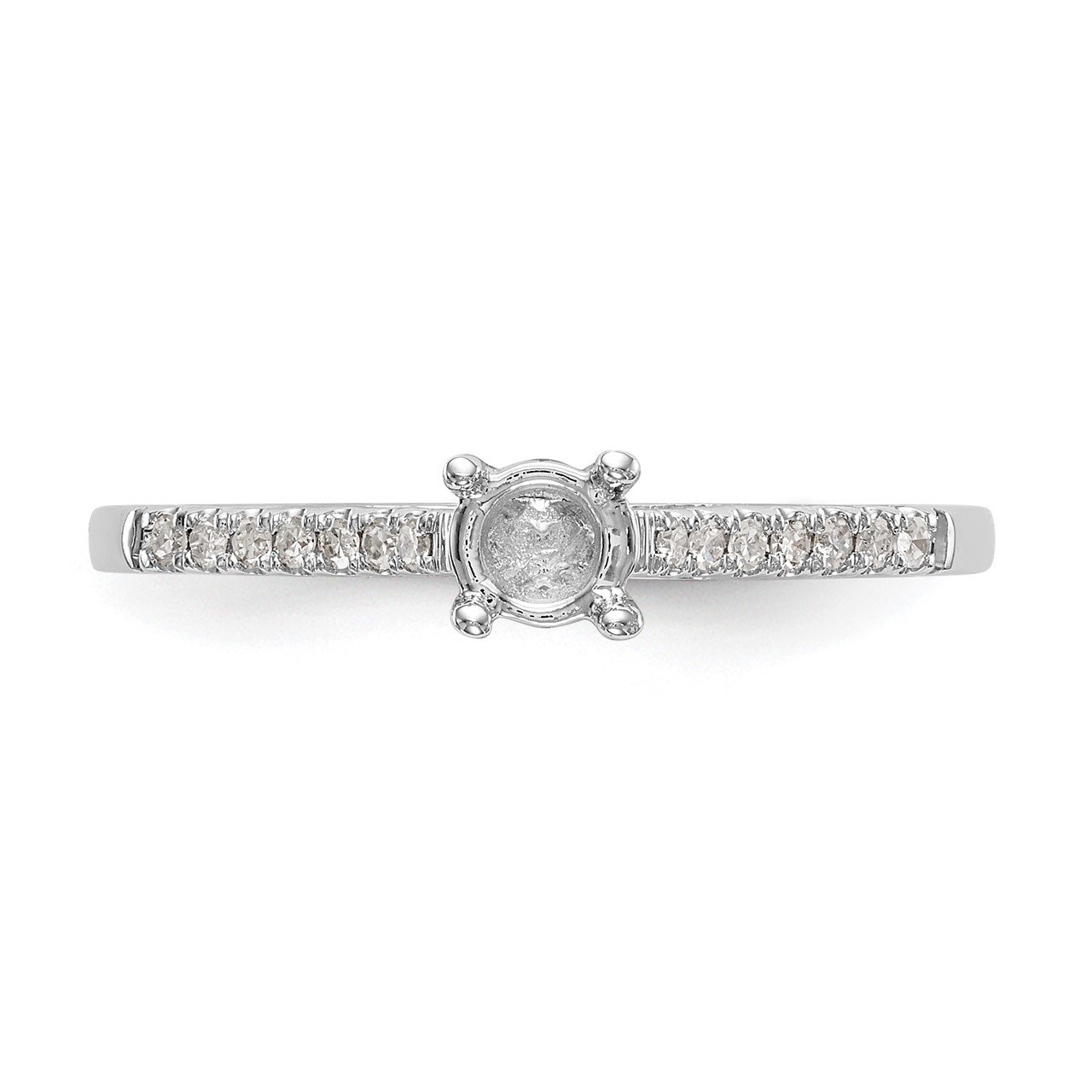 14K White Gold Complete Diamond Promise/Engagement Ring-3
