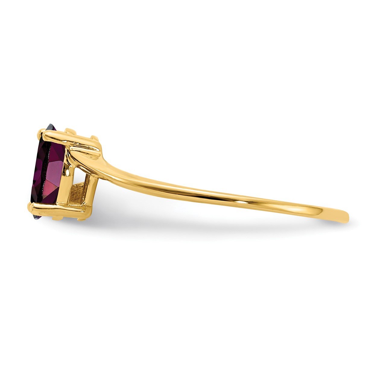 14k 7x5mm Oval Rhodolite Garnet ring-2
