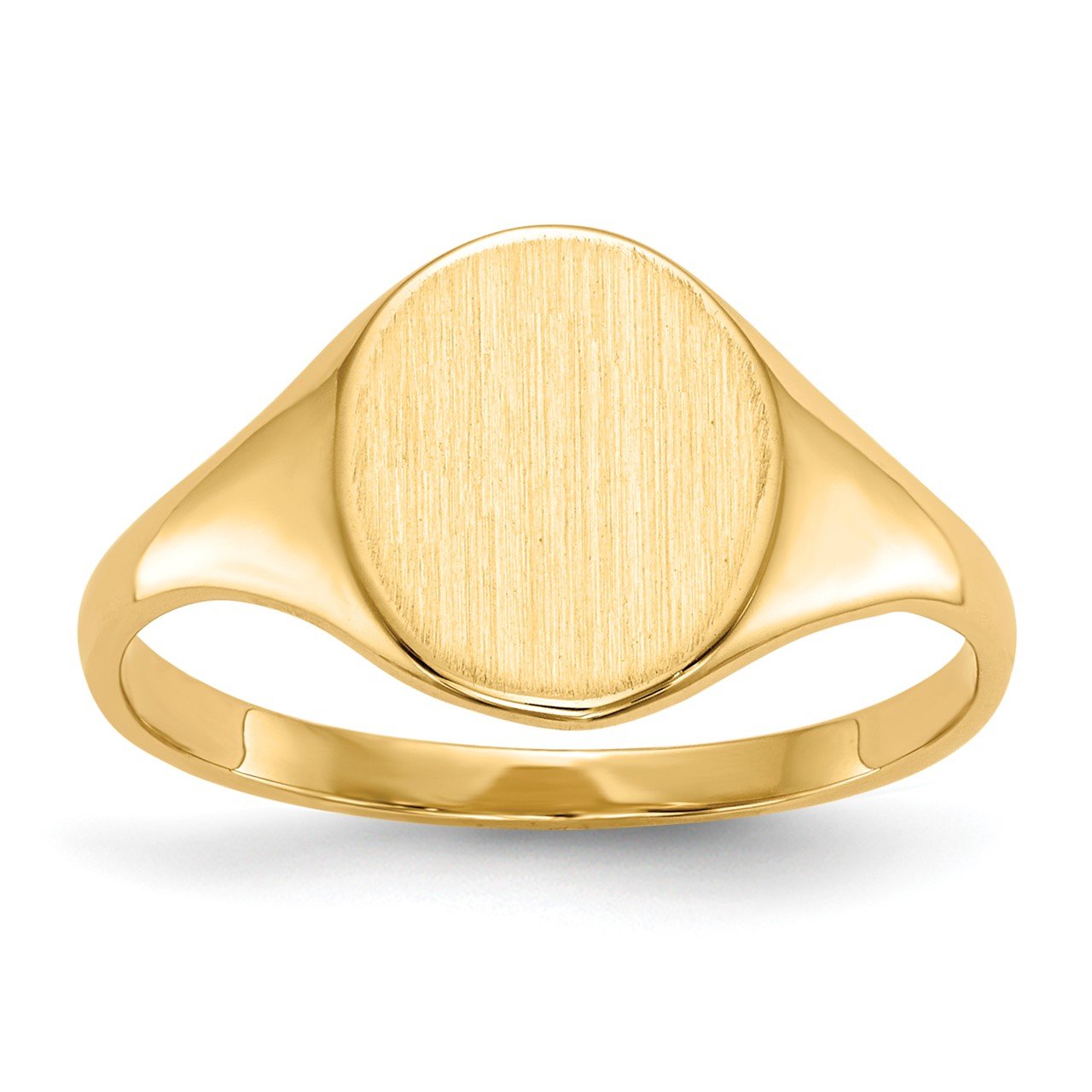 14k 10.0x8.5mm Open Back Signet Ring