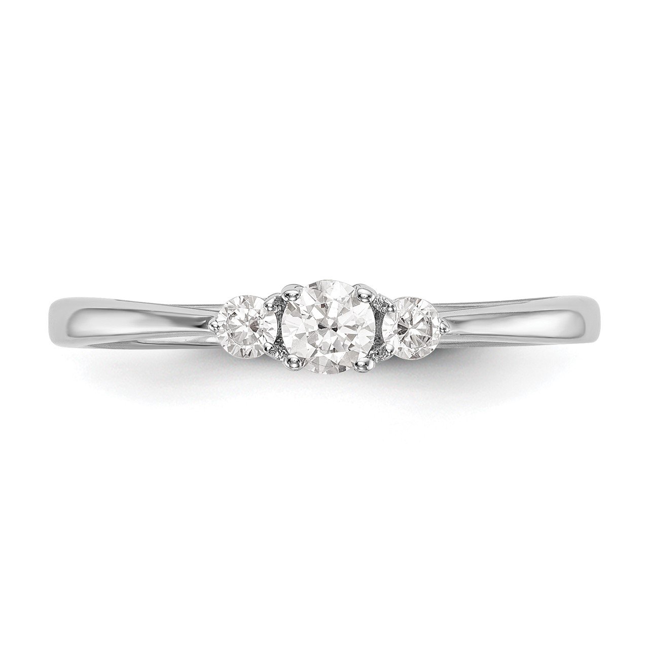 14K White Gold Complete Diamond Promise/Engagement Ring-3