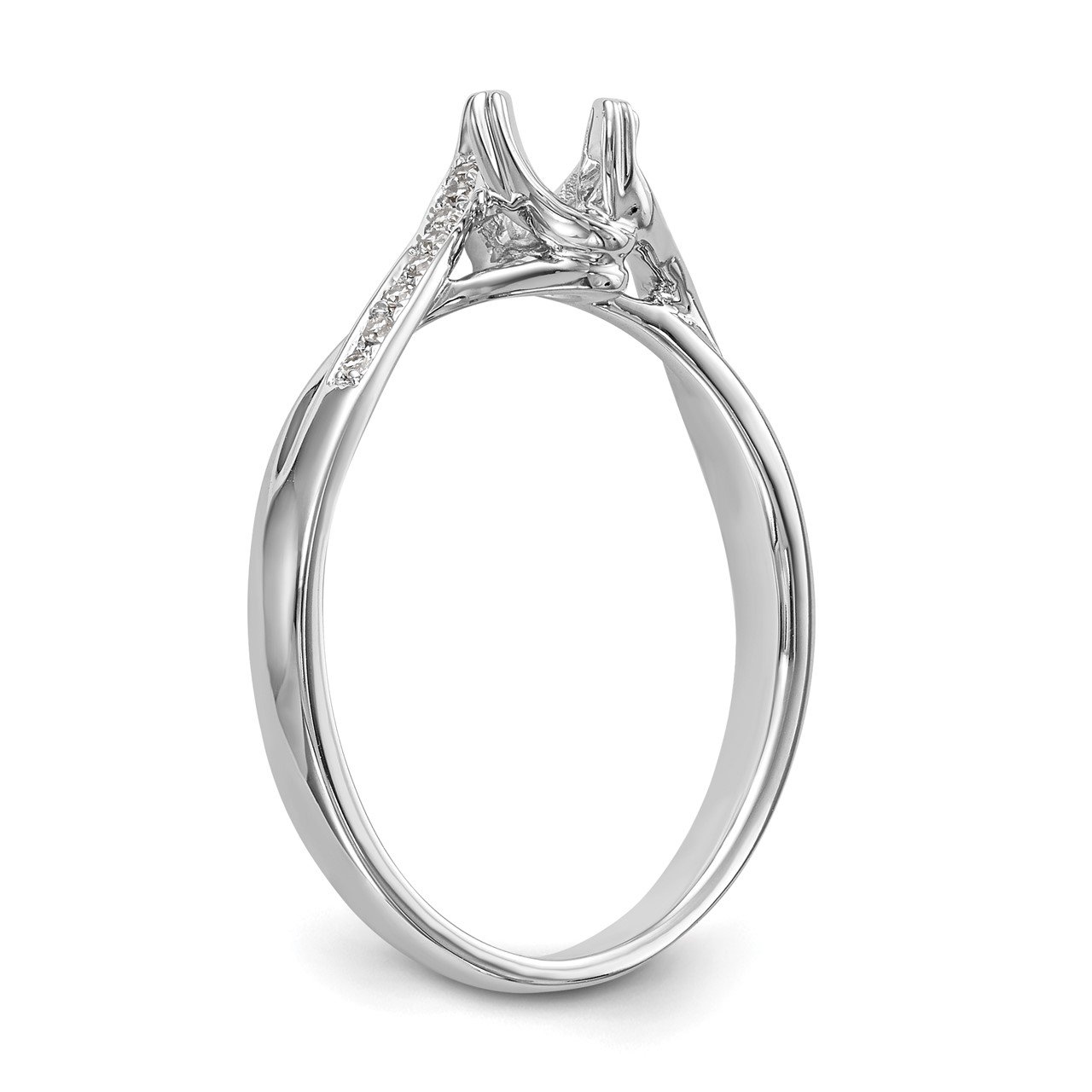 14K White Gold Diamond Semi-Mount Promise/Engagement Ring-5