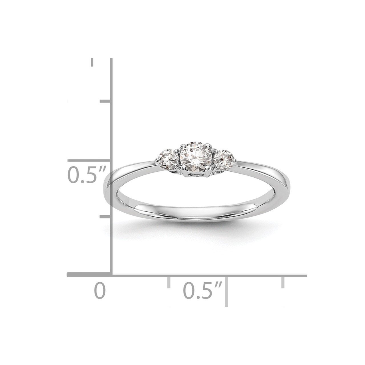 14K White Gold Complete Diamond Promise/Engagement Ring-6