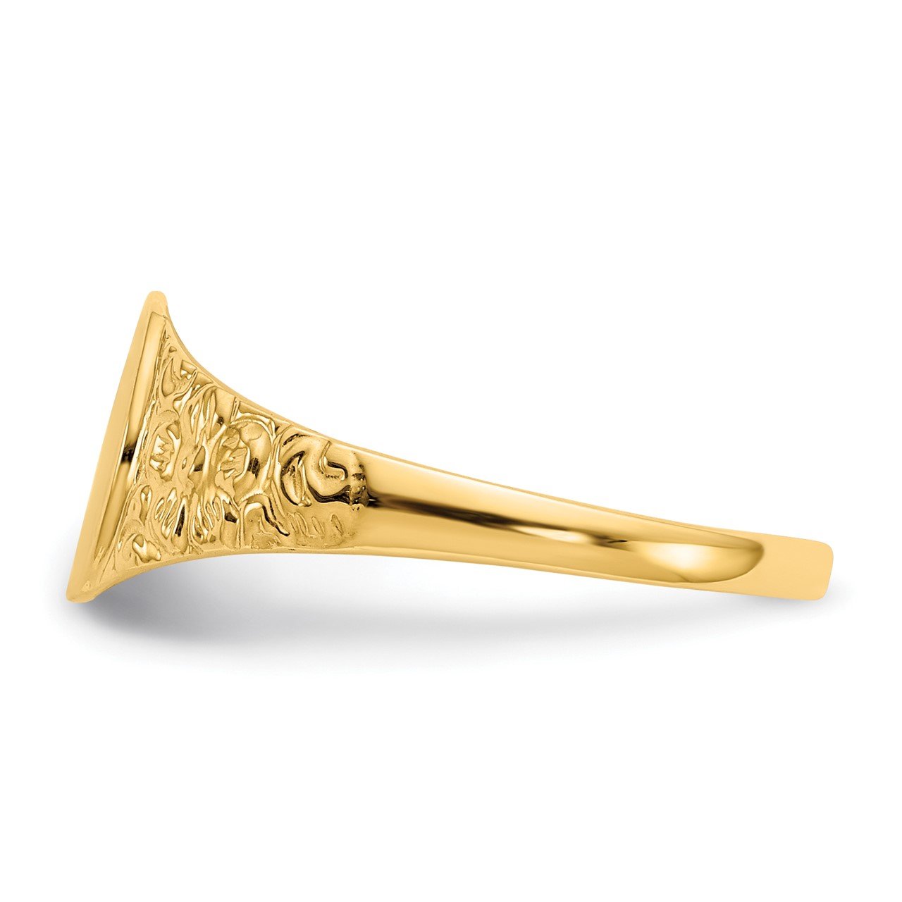 14k 8.0x7.0mm Closed Back Signet Ring-2