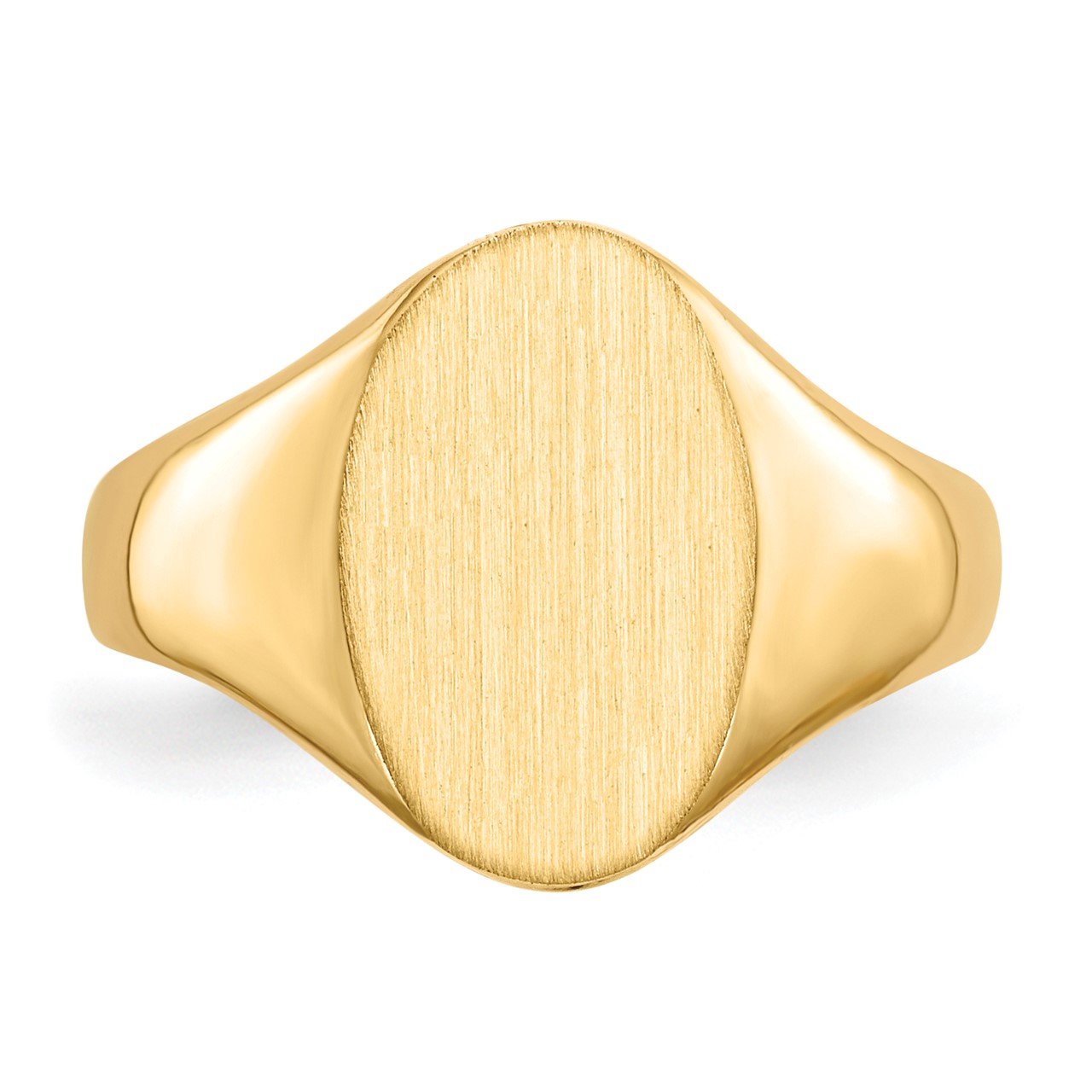 14k 12.0x8.5mm Closed Back Signet Ring-3