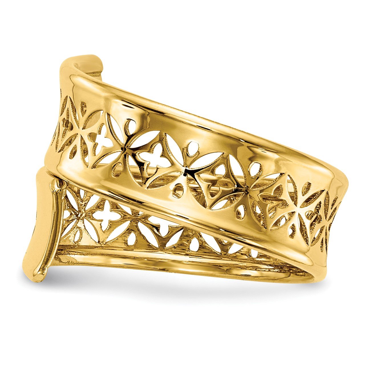 Leslie's 14K Polished Cut-out Adjustable Wrap Ring-2