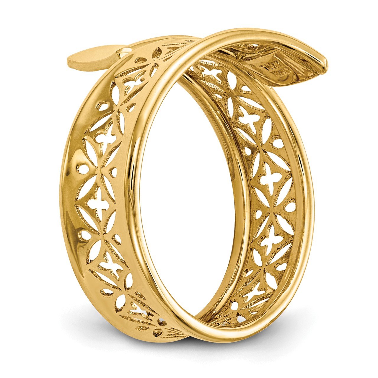 Leslie's 14K Polished Cut-out Adjustable Wrap Ring-4