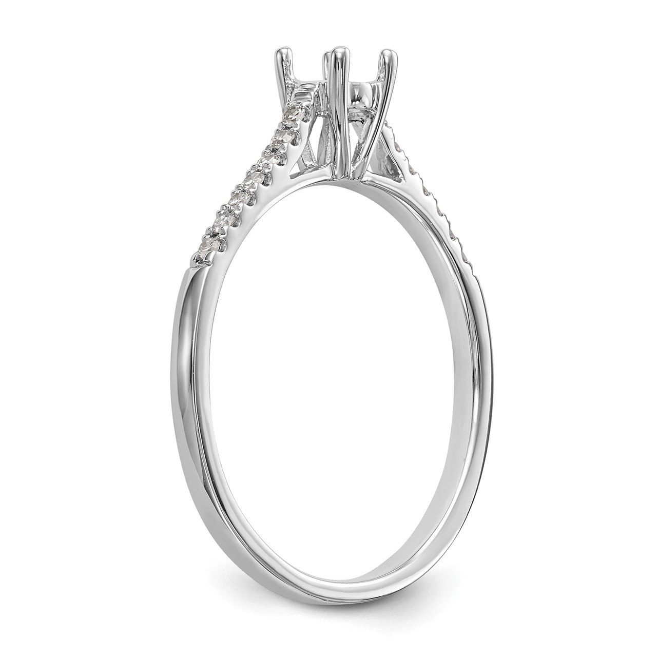 14K White Gold Complete Diamond Promise/Engagement Ring-5