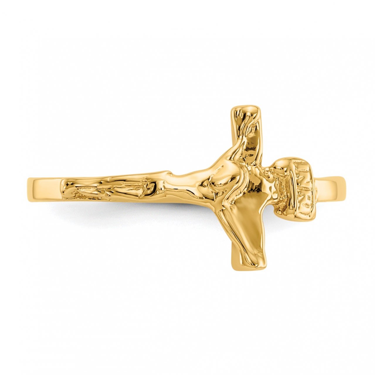 14k Childs Polished Crucifix Ring-4