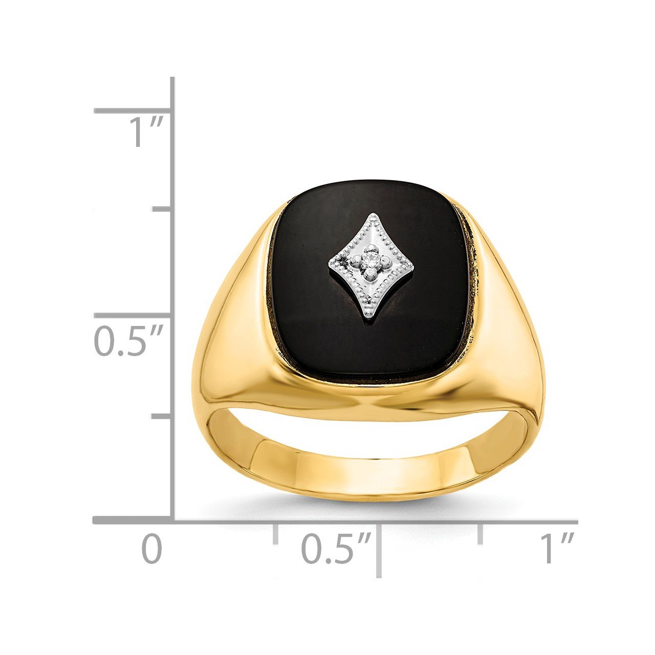 14k A Diamond men's ring-4