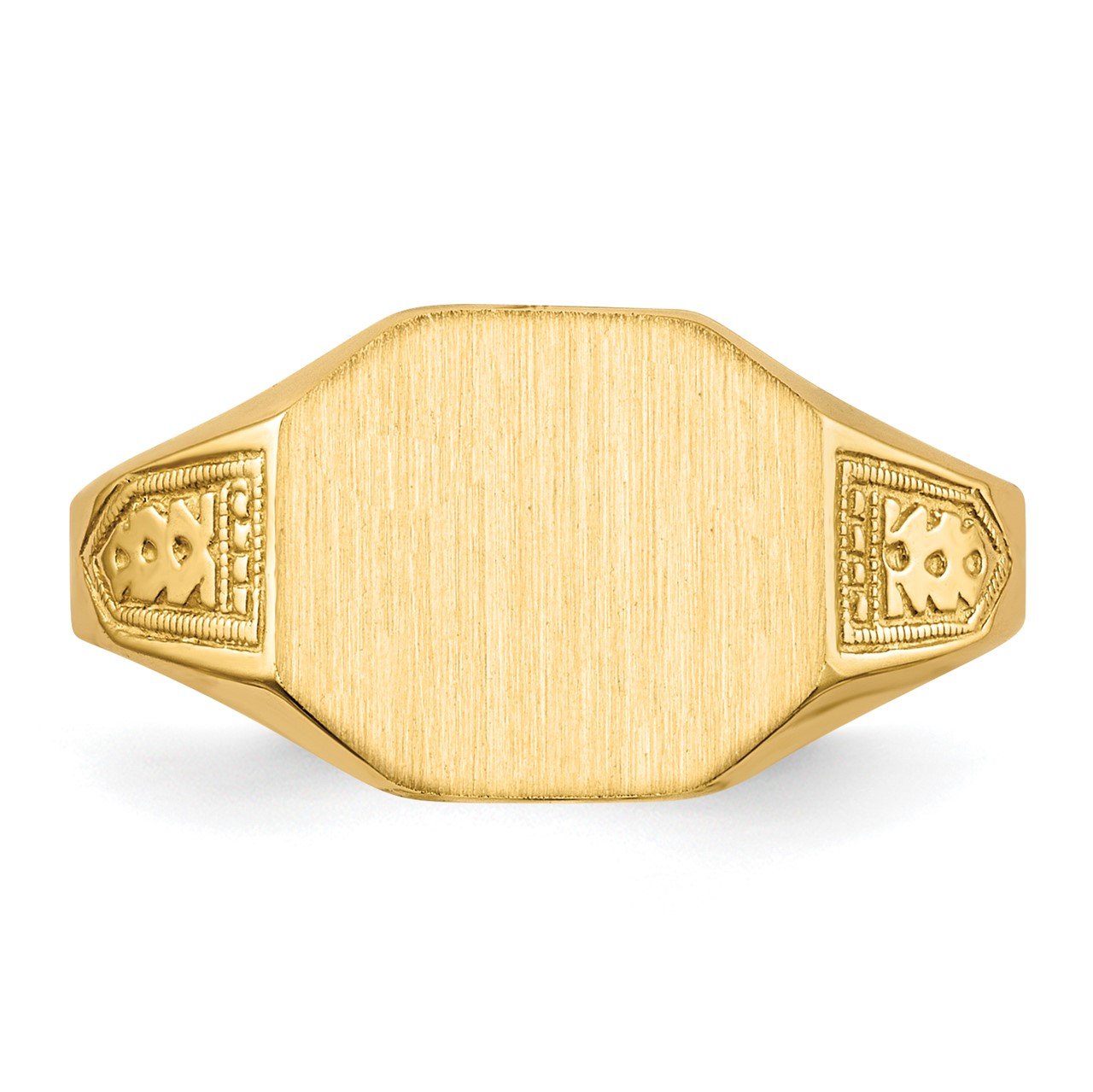 14k 9.0x11.0mm Open Back Signet Ring-3