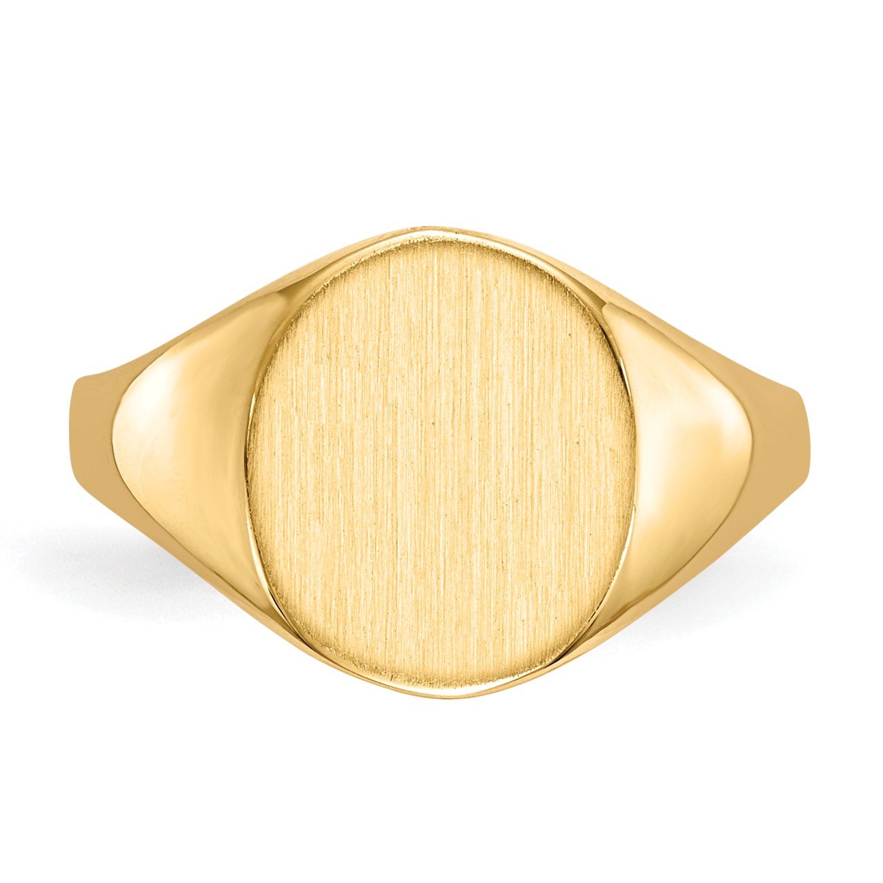 14k 11.0x9.5mm Open Back Signet Ring-3
